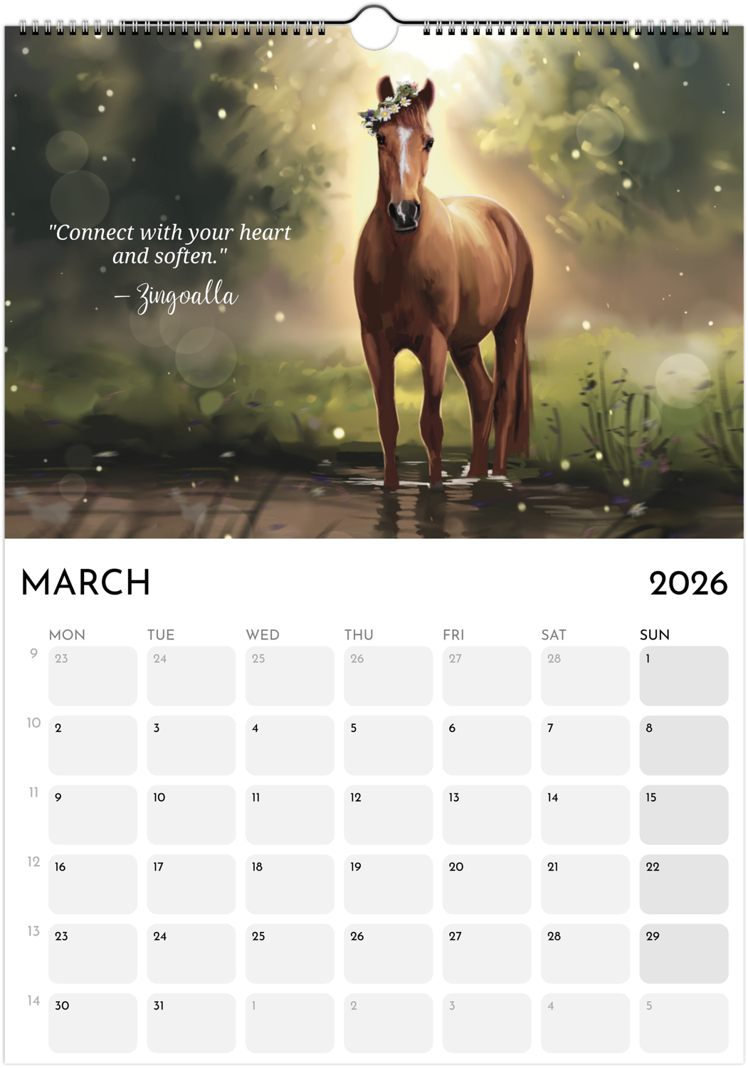 Calender A4, Messages from the horses